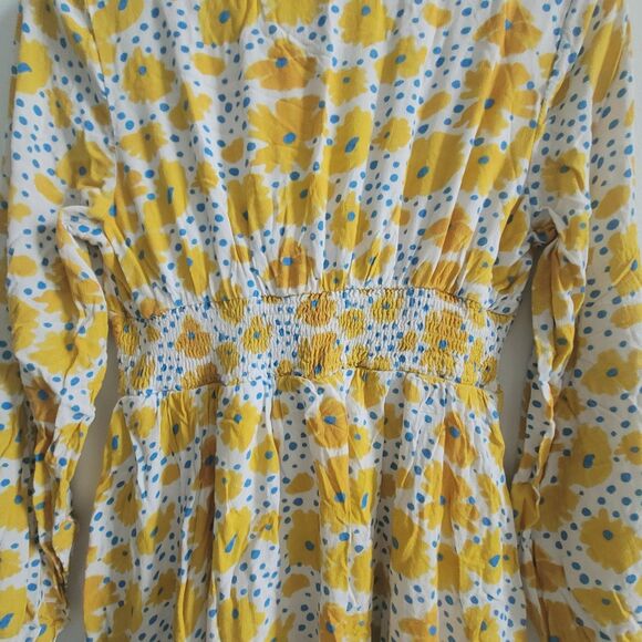 Vera for Anthropologie women's Buttercup Mini Dress Size M floral - Picture 7 of 16